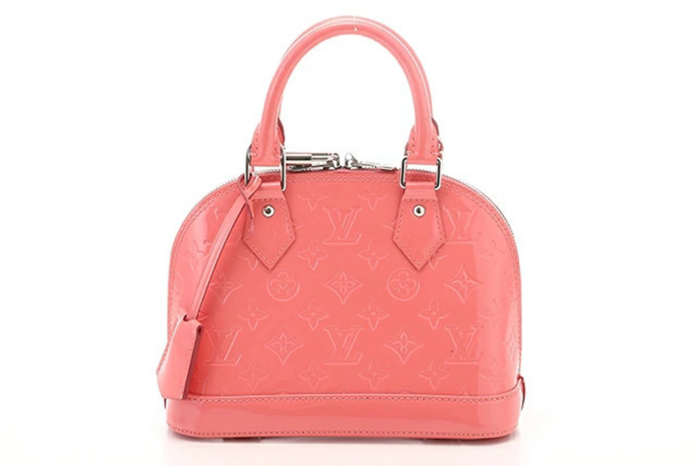 LOUIS VUITTON Alma Shoulder Bag Vernis Rose Pink Rich